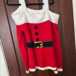 Xhilaration Red Santa ugly Christmas Sweater